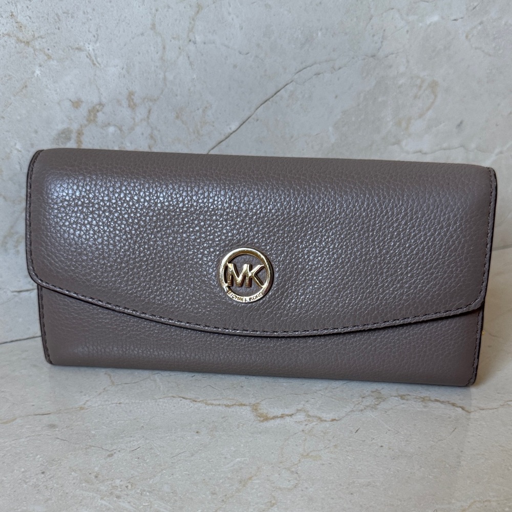 Michael Kors Taupe Leather Wallet